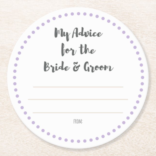 Posavasos Redondo De Papel mis "dos centavos " (Anverso)