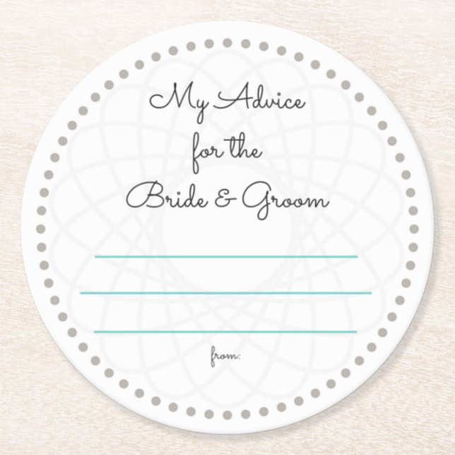 Posavasos Redondo De Papel mis "dos centavos" (Anverso)