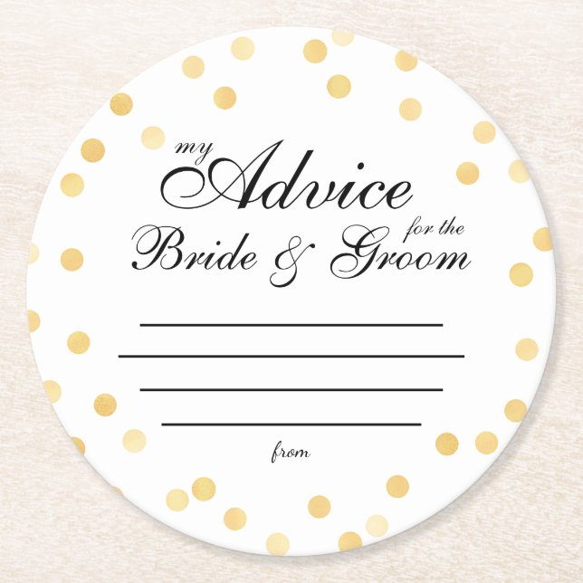 Posavasos Redondo De Papel mis "dos centavos" (Anverso)