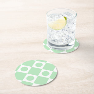 Posavasos Redondo De Papel Mod Retro 60's Mint