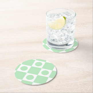 Posavasos Redondo De Papel Mod Retro 60's Mint