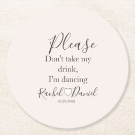 Posavasos Redondo De Papel Moderno estoy bailando