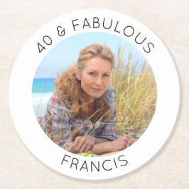 Posavasos Redondo De Papel Moderno Minimalista 40 y fabulosa foto