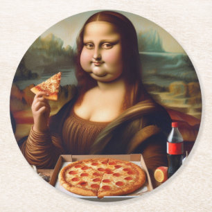 Posavasos Redondo De Papel Mona Lisa fat