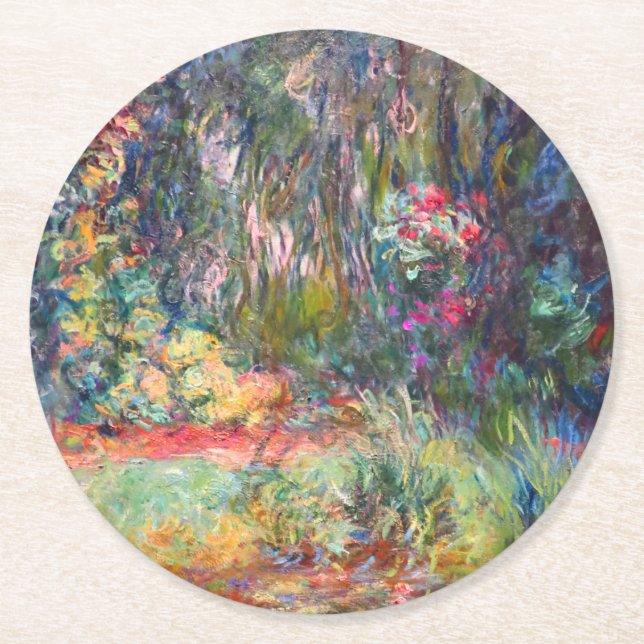 Posavasos Redondo De Papel Monet Water Lily Pond (Anverso)