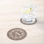 Posavasos Redondo De Papel Monograma Basura personalizada<br><div class="desc">¡Los regalos fotográficos hacen los mejores regalos! Fácilmente personalizada con su texto y/o foto(s) para un aspecto personalizado. Diseñado por Berry Berry Sweet. Ver más diseños en www.berryberrysweet.com</div>