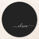 Posavasos Redondo De Papel Monograma elegante Minimalista blanco negro y mode<br><div class="desc">Presentamos nuestra Colección de Monogramas Modernos Minimalistas en Blanco y Negro: Adopte la simplicidad y la sofisticación con nuestros diseños minimalistas, curados para elevar su estilo sin esfuerzo. Esta colección, elaborada con gran interés para la estética moderna, presenta elegantes diseños en blanco y negro acentuados por monogramas personalizados. Desde papel...</div>