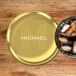 Posavasos Redondo De Papel Monograma inicial