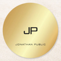 Monogramed Elegant Faux Gold Modern Template