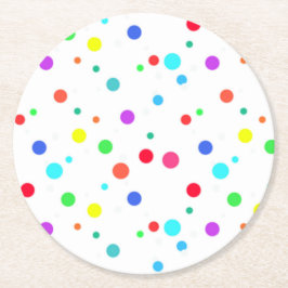 Posavasos Redondo De Papel Monstruo con muchos puntos O'