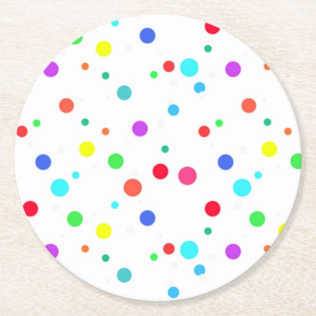 Posavasos Redondo De Papel Monstruo con muchos puntos O' (Anverso)