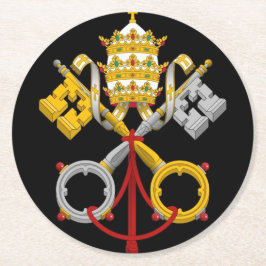 Posavasos Redondo De Papel Monstruo de llaves papales