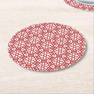 Posavasos Redondo De Papel Monstruo de papel - Hexagón con barras