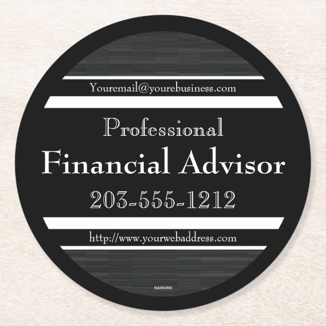 Posavasos Redondo De Papel Monstruo de papel publicitario profesional - HAMby (Anverso)