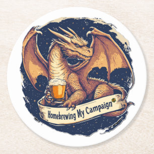 Posavasos Redondo De Papel Monstruo de RPG de origen