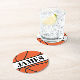 Posavasos Redondo De Papel Monstruo personalizado de papel de básquetbol