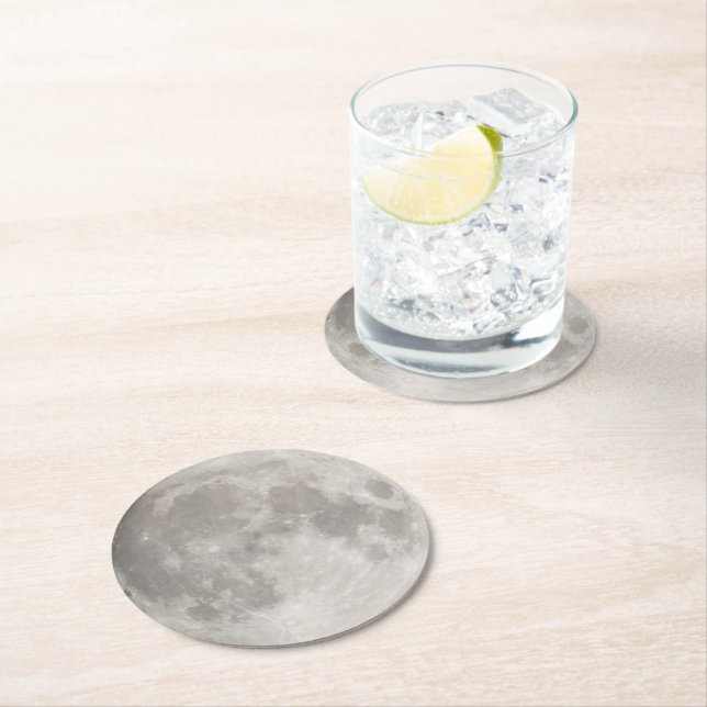 Posavasos Redondo De Papel Montura de papel superlunar (In situ)