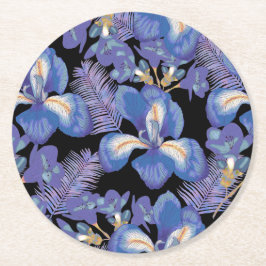 Posavasos Redondo De Papel moody iris