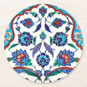 Posavasos Redondo De Papel mosaico iznik