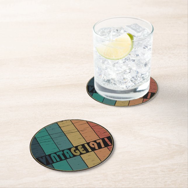 Posavasos Redondo De Papel Nacido en 1971 (In situ)