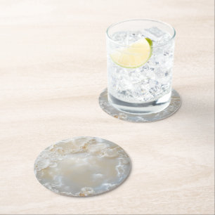 Posavasos Redondo De Papel Nacre Pearl Nature Pattern