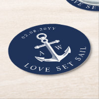 Nautical Theme Anchor Personalizado Monogramas Nav