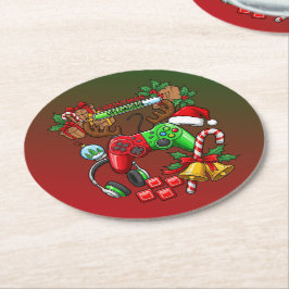 Posavasos Redondo De Papel Navidad