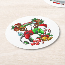 Posavasos Redondo De Papel Navidad