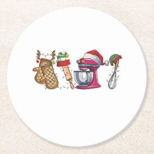 Posavasos Redondo De Papel Navidad 2026,