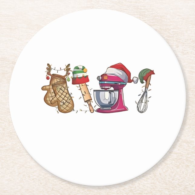 Posavasos Redondo De Papel Navidad 2026,  (Anverso)
