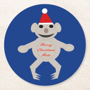 Posavasos Redondo De Papel Navidades australianos Koala Bear Paper Coasters