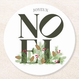 Posavasos Redondo De Papel NAVIDADES inspirados en la letra pop de NOEL