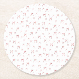 Posavasos Redondo De Papel Navidades modernos de Red Knot