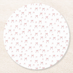 Posavasos Redondo De Papel Navidades modernos de Red Knot