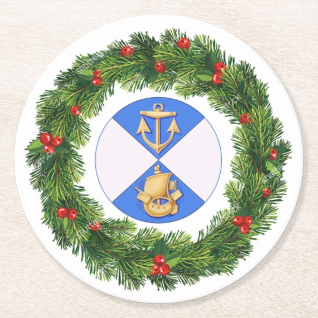 Posavasos Redondo De Papel Navidades Monstruo (Anverso)