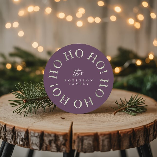 Posavasos Redondo De Papel Navidades Púrpura Verde Ho Ho ID1009 (Subido por el creador)