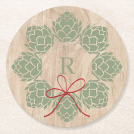 Posavasos Redondo De Papel Navidades rusos Beer Hops Coaster
