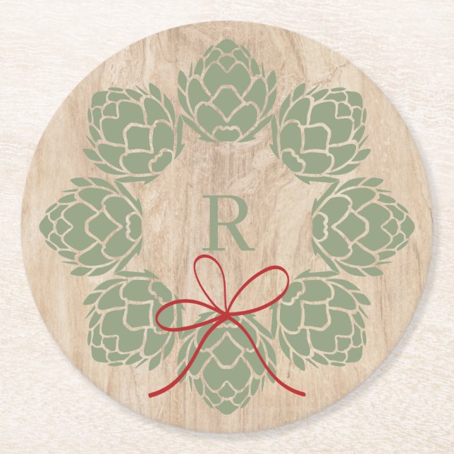 Posavasos Redondo De Papel Navidades rusos Beer Hops Coaster (Anverso)