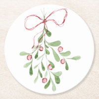 Navidades Watercolor Mistletoe