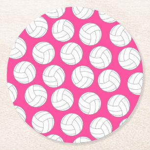 Posavasos Redondo De Papel Niños de voleibol Deportes de cumpleaños Fiesta