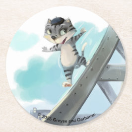 Posavasos Redondo De Papel Nota: Casas de papel redondo Dame (conjunto de 6)