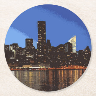 Posavasos Redondo De Papel Nueva York 001