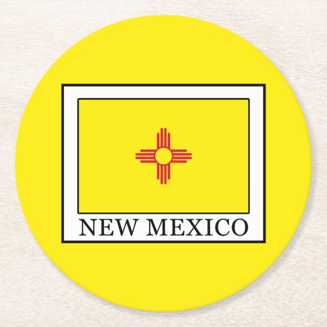 Posavasos Redondo De Papel Nuevo México (Anverso)