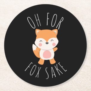 Posavasos Redondo De Papel Oh por Fox Sake