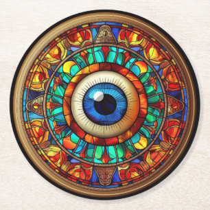 Posavasos Redondo De Papel Ojo de Dragón