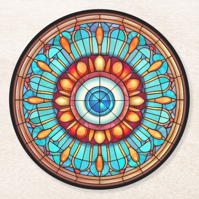 Posavasos Redondo De Papel Ojo de Dragón (Anverso)