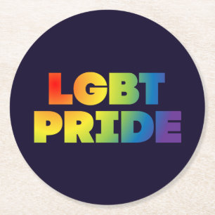 POSAVASOS REDONDO DE PAPEL ORGULLO LGBT
