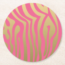 Oro y modelo rosado de las rayas de la cebra