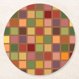 Posavasos Redondo De Papel Otoño cuadrado