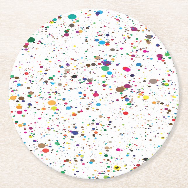 Posavasos Redondo De Papel Paint Splatt Coasters (Anverso)